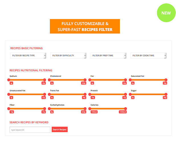Le Chef - Premium Recipe Plugin - 7  - filter -