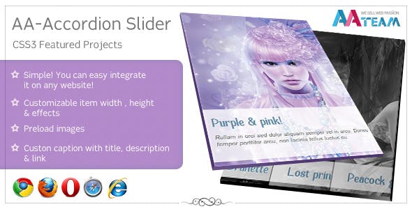 AA-Accordion Slider – CSS3 Featured Projects