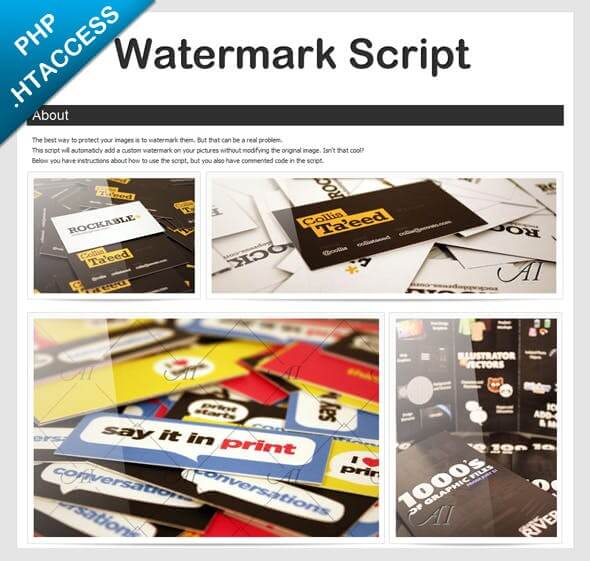 smartwatermark – php watermark script