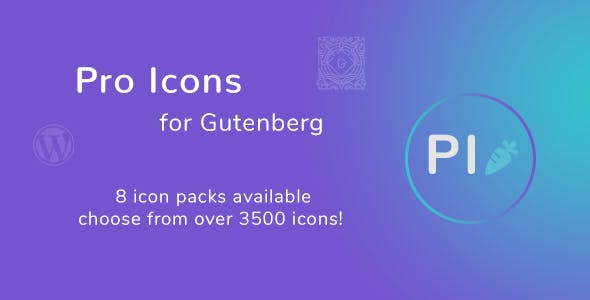 pro icons for gutenberg wordpress editor