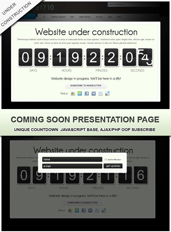 coming soon landing page