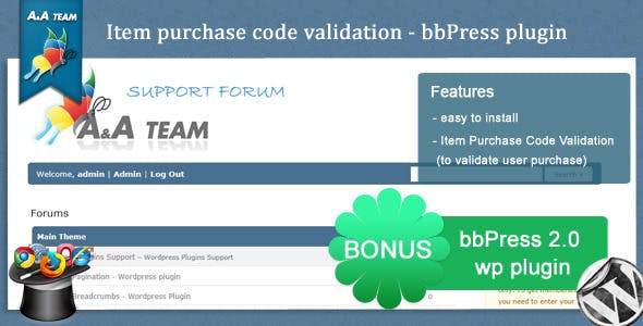 Item Purchase Code Validation – bbPress Plugin